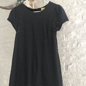 Black and white polka dot mini dress